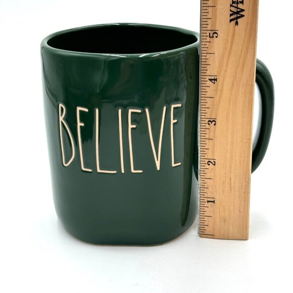 Rae Dunn "believe” 20oz. Coffee Mug Cup Green NWT - Picture 6 of 7